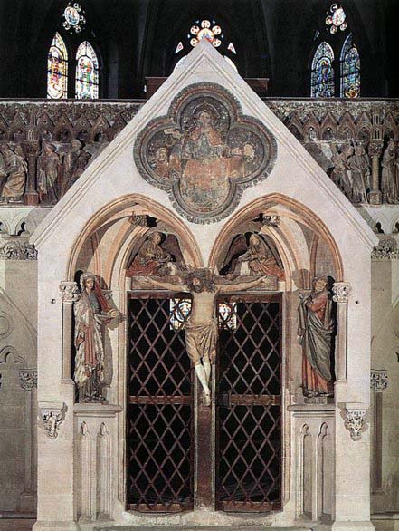 Choir screen with the Crucifixion